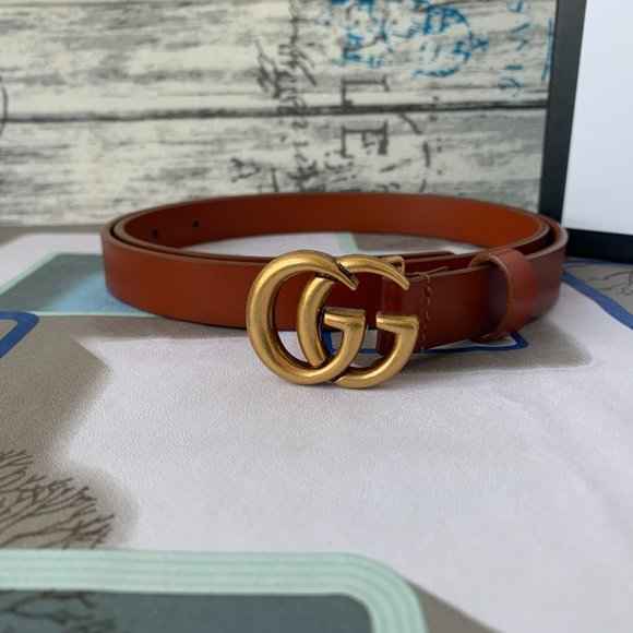 A Double G buckle belt made in our unfinished fade main image 4